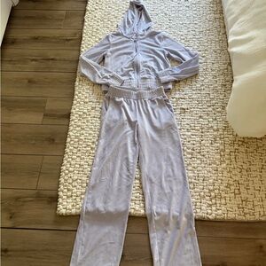 Jenni Lavender Ribbed Lounge Set